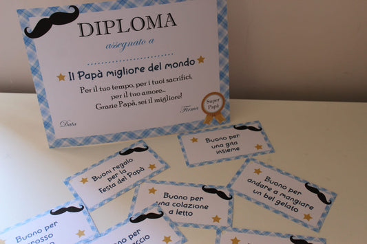 Diploma e Coupon Festa del Papà